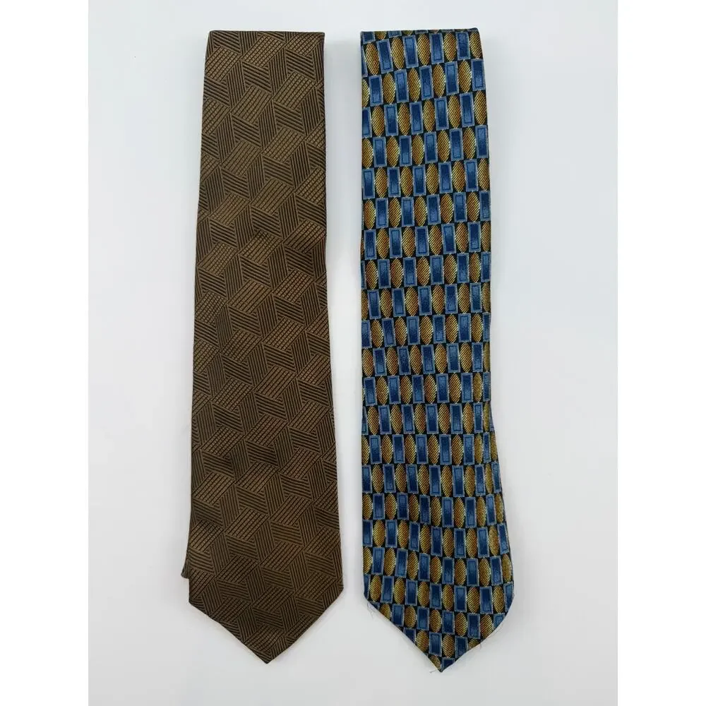 Lot of 2 Ike Behar Silk Ties